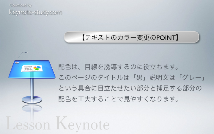 【テキストのカラー変更のPOINT】